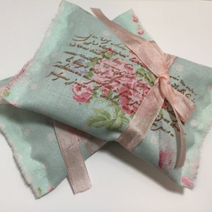 Französisch blau Lavendel Duftkissen, handgemachte Lavendel Säckchen, Jahrgang Französisch Floral, Baumwolle Lavendel Säckchen, französischen Lavendel Blumen Beutel