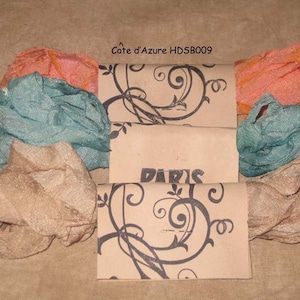 Cinta de encuadernación de costura arrugada, costura encuadernada a mano teñida a mano - Distress Antiqued Vintage Inspired - Arrugada - Cote d'Azure Paris Market (HDSB009)