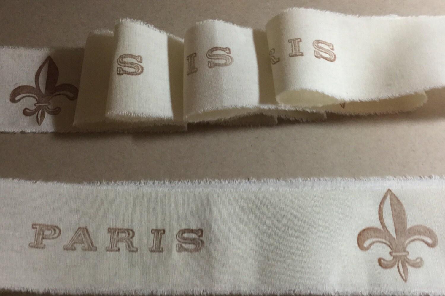 Fleur de Lis Ribbon French Script Ribbon Provence Cotton | Etsy