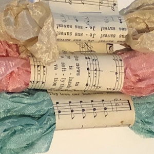 Zerquetscht Seam Binding Band, French Country Style, Farm Stil Seam Binding, not Antik Vintage inspiriert, gefältelt Seam Binding, ECS