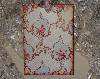 Vintage Spring Wall Paper Gift Tags ECS Tattered Vintage Style