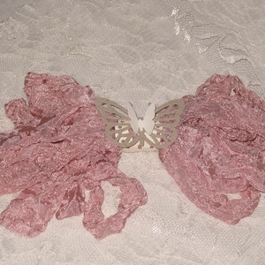 Scrunched Seam Binding ribbon, Seam Binding Crinkle Ribbon~Vintage Rose~5 Yards, Crafts, Card Making, Scrapbooking, Card Making, Home Decor