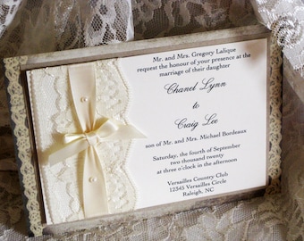 Rustikale Hochzeits-Einladung, Lace Hochzeits-Einladung, Hochzeits-Einladung, Hochzeits-Einladung, Lace Einladung, Französisch Style Einladung, Elegant Invite