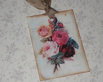 Vintage Paris Roses Gift Tags Paris Apartment Ooh La La