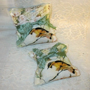 French Lavender Sachet Vintage French Market Bird Sachet Handmade Tranquil Night Sleep with this Lavender Sachet