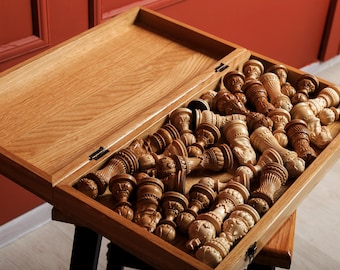 Juego de ajedrez de madera exclusivo BLUE PEARL de 35 cm / 13,8 pulgadas, tablero de ajedrez hecho a mano y piezas de ajedrez con adornos quemados de Master of Chess - España Juego de ajedrez de madera exclusivo BLUE PEARL de 35 cm / 13,8 pulgadas, tablero de ajedrez hecho a mano y piezas de ajedrez con adornos quemados de Master of Chess - España