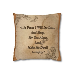 ScriptureThrow Pillow Cover | Cozy Home Decor, Gift for Loved Ones, Inspirational Bedroom Accent, Housewarming Present, Nursery Decor