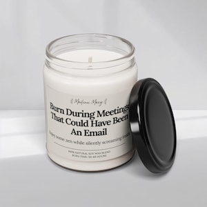 Funny Office Candle: Meetings That Could Have Been an Email - Soy Wax, 9 oz image 9