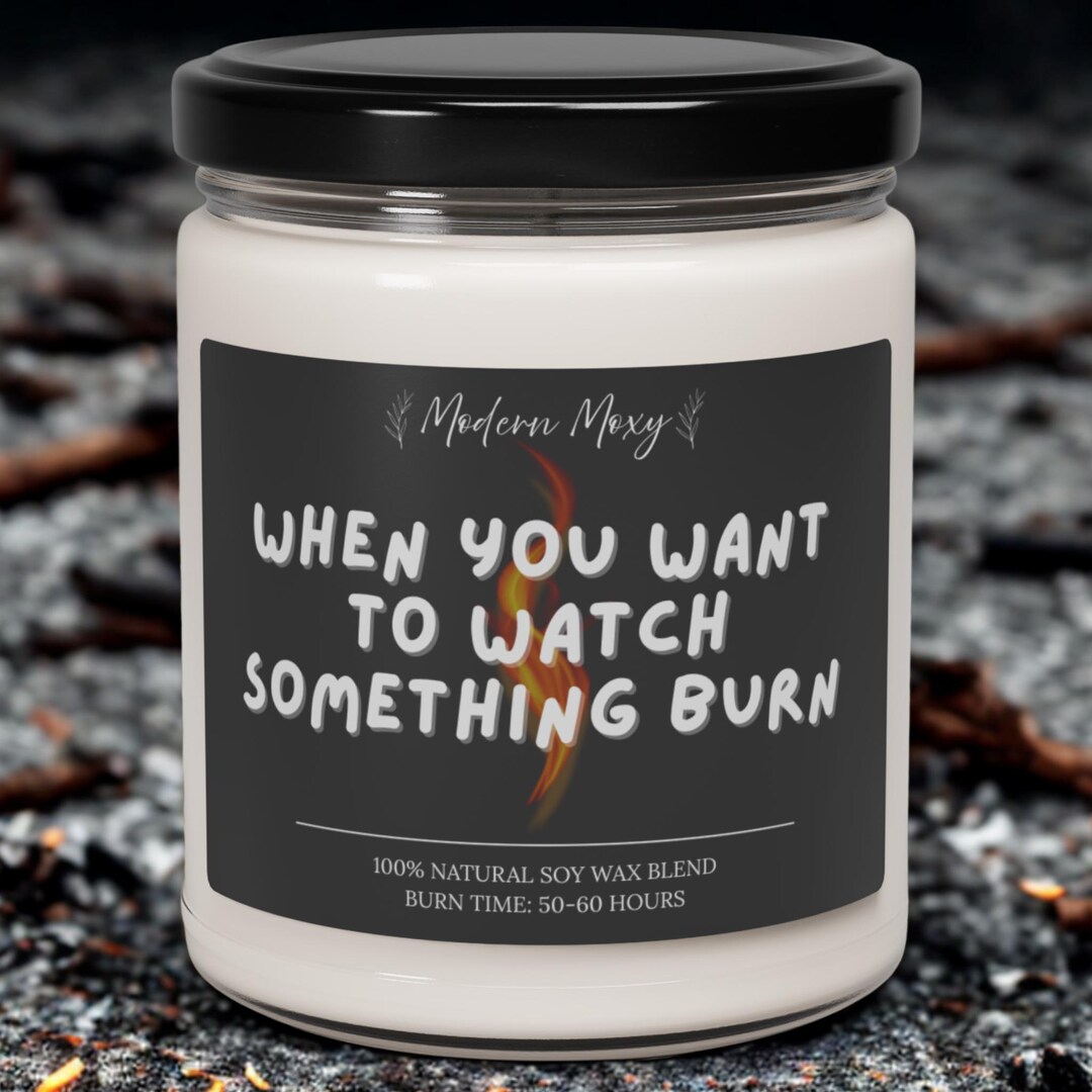 When You Want to Watch Something Burn Candle Hilarious Gift