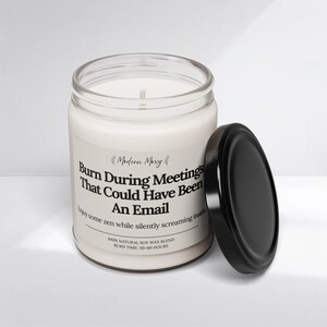 Funny Office Candle: Meetings That Could Have Been an Email - Soy Wax, 9 oz image 10