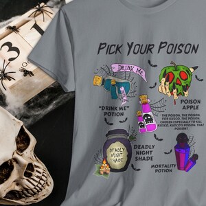 Picked Your Poison l Halloween Graphic Shirt, Fun T-Shirt for Parties, Quirky Gift for Gamers, Unique Apparel for Halloween
