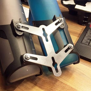 Adapter for double cup holder bicycle bottle holder double 2 compartment double stainless steel 2x drinking bottle on the bicycle MTB bike holder