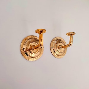 Handmade Solid Brass Hook, Vintage Decorative Wall Hook for Coats, Towels & Hats in Entryway or Kitchen
