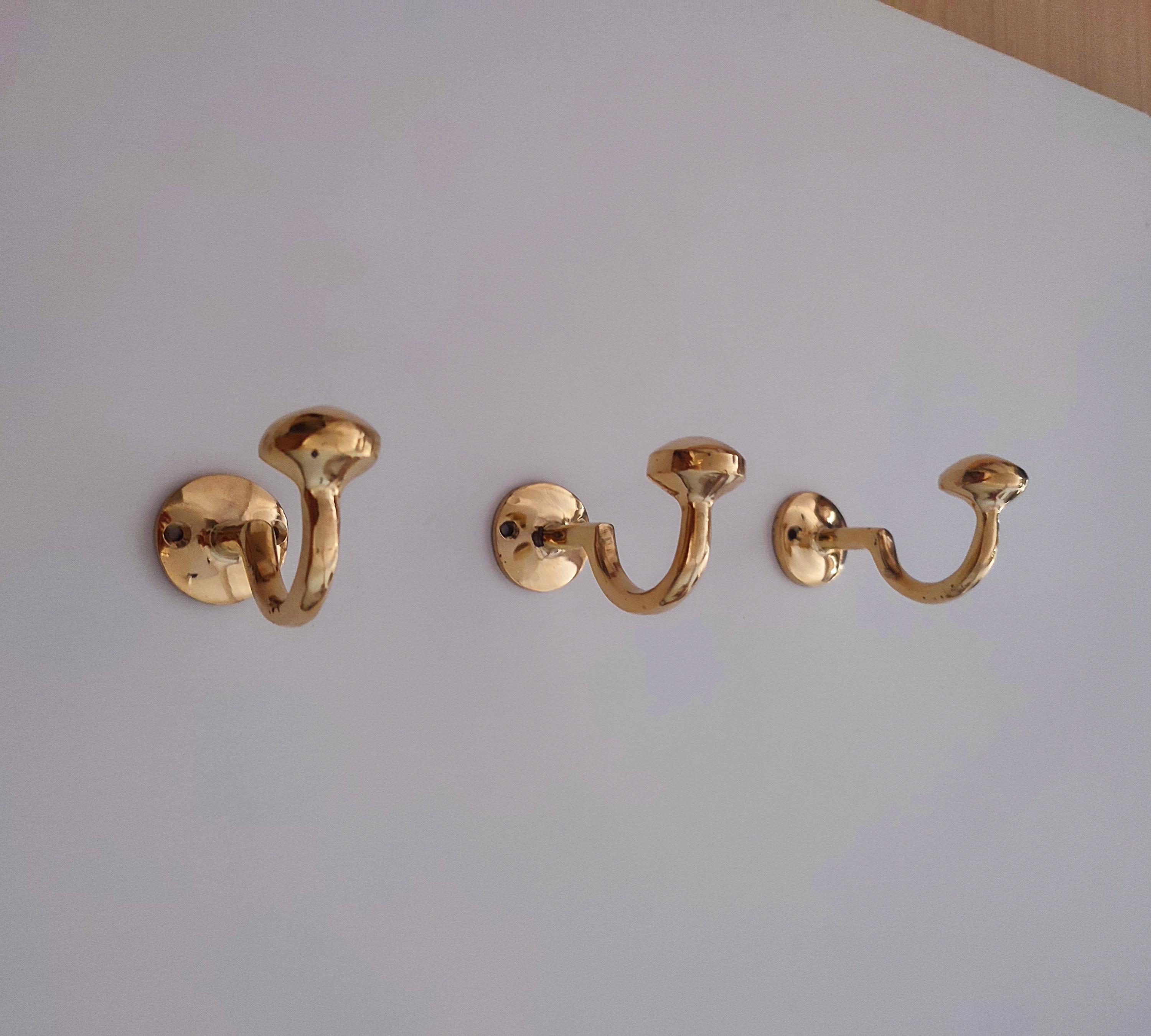 Solid Brass Wall Hook - Modern Coat, Robe Hook, Towel Hook - Etsy