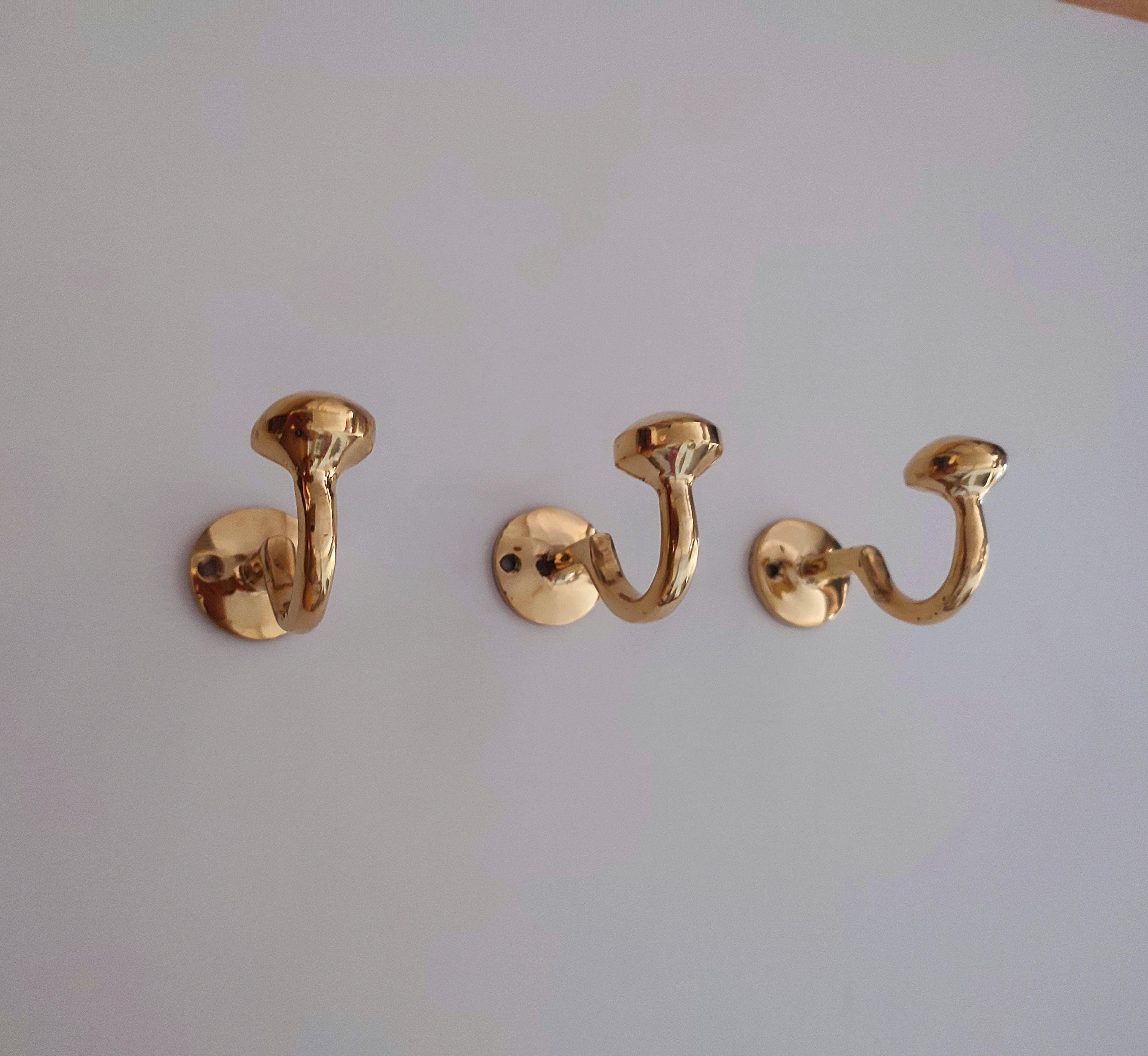 Solid Brass Wall Hook - Modern Coat, Robe Hook, Towel Hook - Etsy