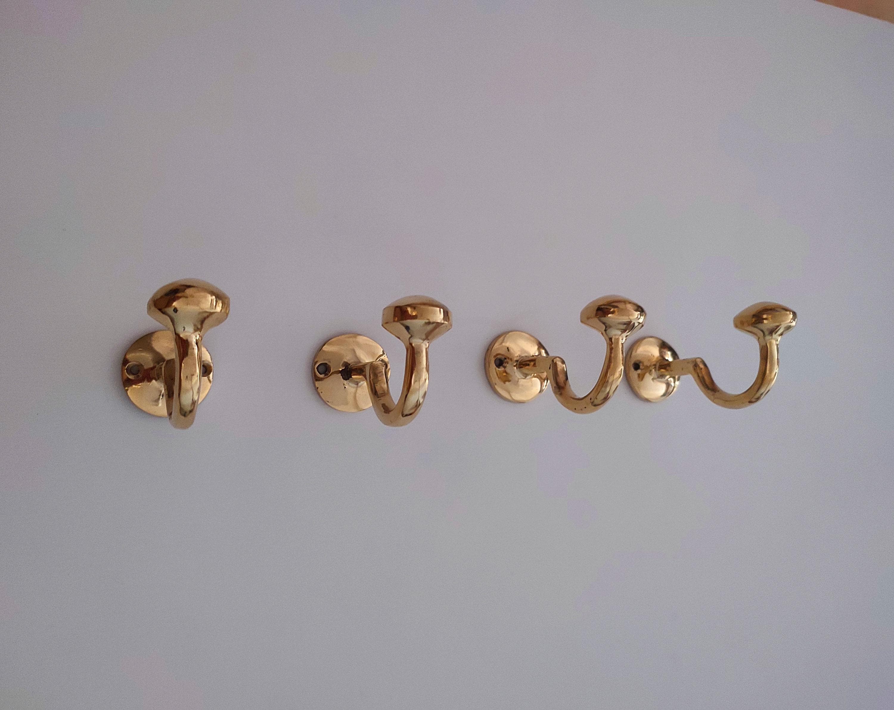 Solid Brass Wall Hook - Modern Coat, Robe Hook, Towel Hook - Etsy
