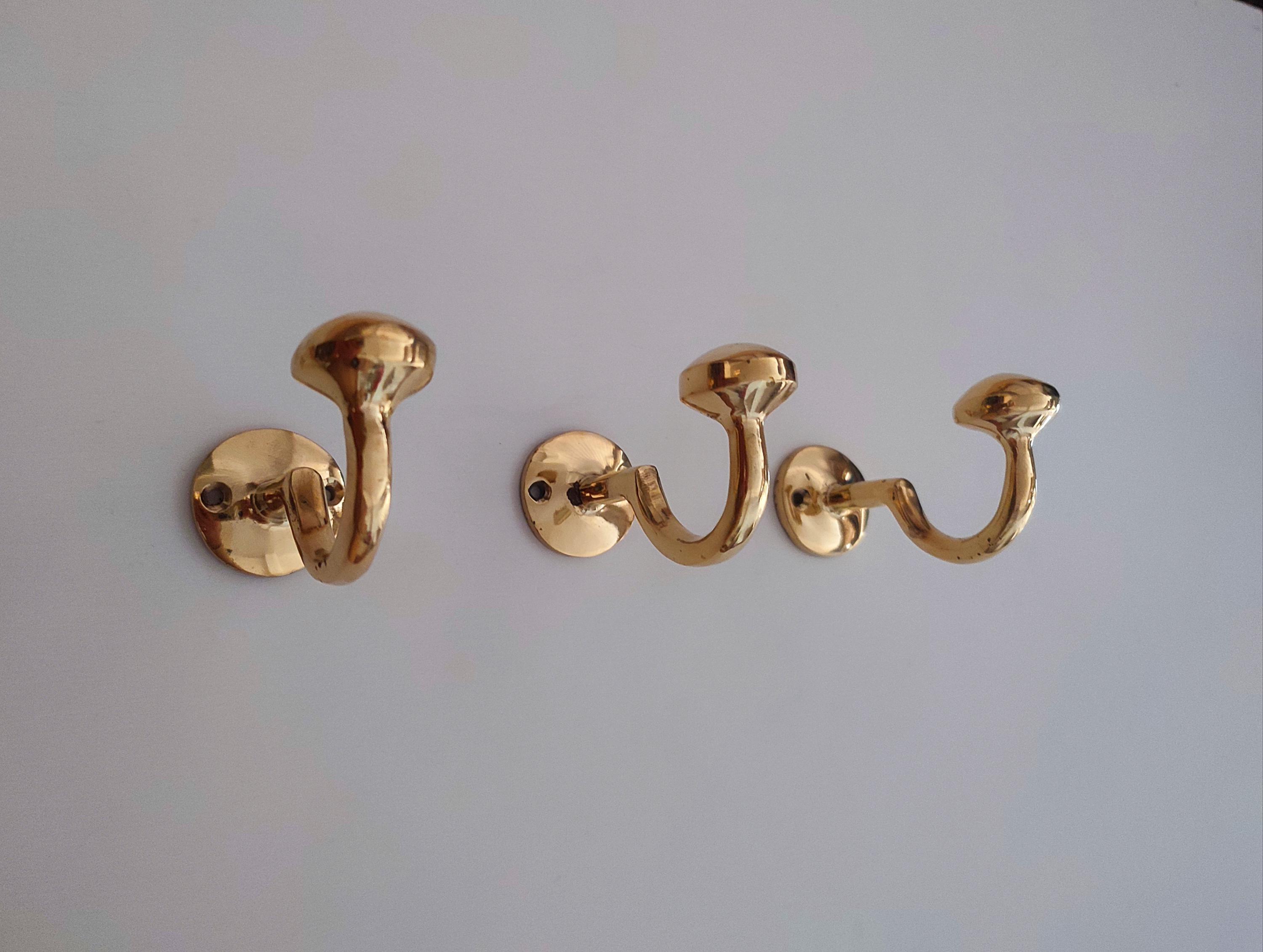 Solid Brass Wall Hook - Modern Coat, Robe Hook, Towel Hook - Etsy
