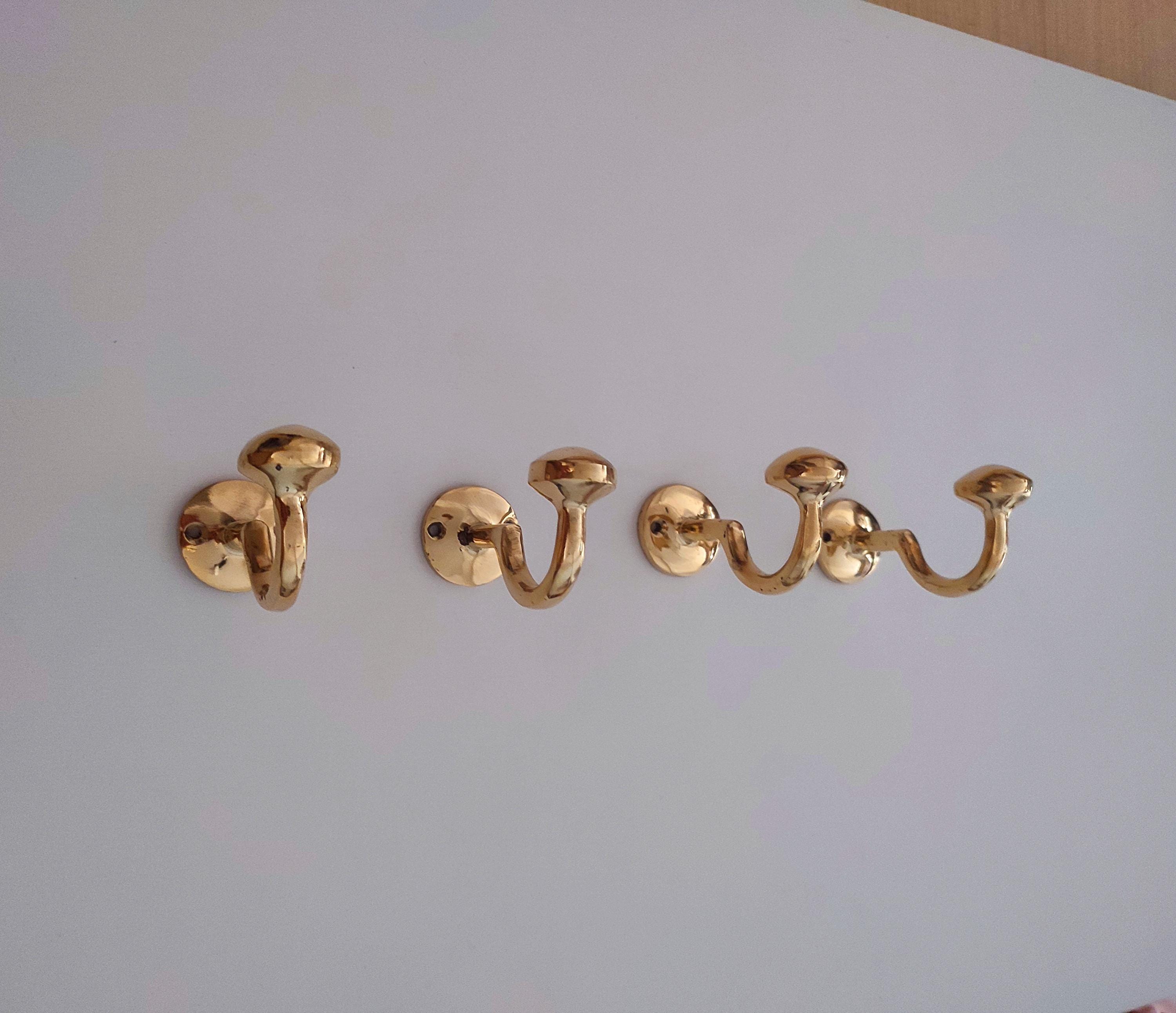 Solid Brass Wall Hook - Modern Coat, Robe Hook, Towel Hook - Etsy