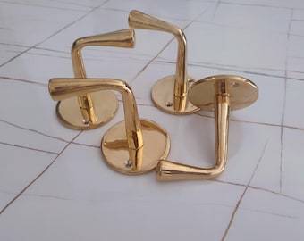 Solid Brass Wall Hooks, Bathroom Towel Hanger, Modern Coat Hook, Coat Hooks Rustic Wall Mounted.