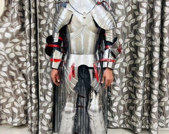 Black Knight Suit of Armor Full Size Aged Antiqued Finish Armor