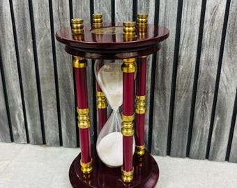 Vintage Wooden Hourglass: Wedding Ceremony Sand Timer, Home Decor