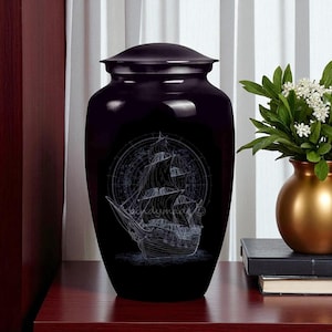 Tall Ship Cremation Urn – Nautical Ocean Voyage Memorial – Sailing Vessel Ashes Keepsake for Sea Lovers minions cremation urns medium urns