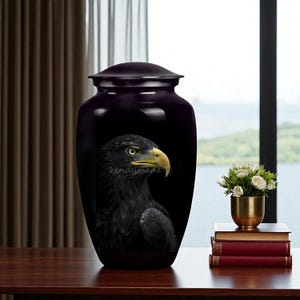 Eagle Cremation Urn –  Eagle Tribute Urn for Ashes | Wildlife Memorial Urn  Freedom & Strength Keepsake urns for ashes metal urns medium urn