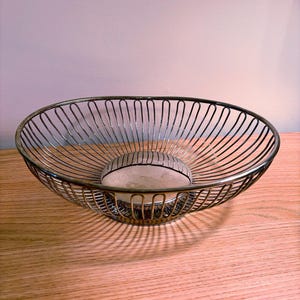 Vintage Silver-Plated Wire Basket