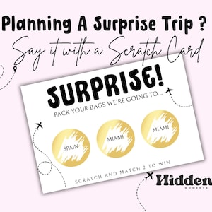 Surprise Holiday Destination Scratch Card: Travel Reveal Game