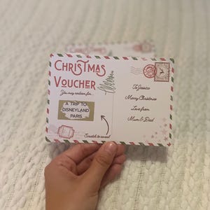 Personalised Christmas Voucher Scratch Card, Christmas Surprise Gift Reveal, Personalised Gift Voucher for Christmas Gifts, Stocking Filler