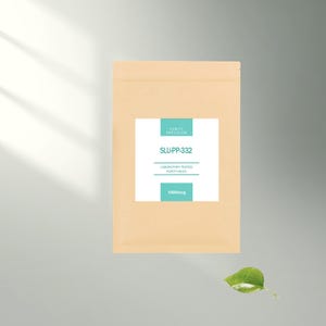 May include: A tan paper packet with a white label displaying the text "SLU-PP-332" and "1000mcg". The label also includes the words "Purity Precision" and "Laboratory Tested Purity 99.9%". A green leaf is in the lower right corner.