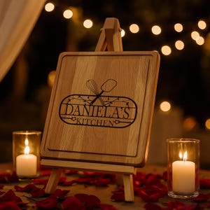 Tabla de cortar de haya personalizada: decoración de cocina grabada, regalo para chef