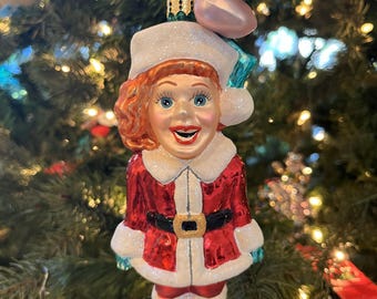 Vintage Christopher Radko I Love Lucy Santa Ornament