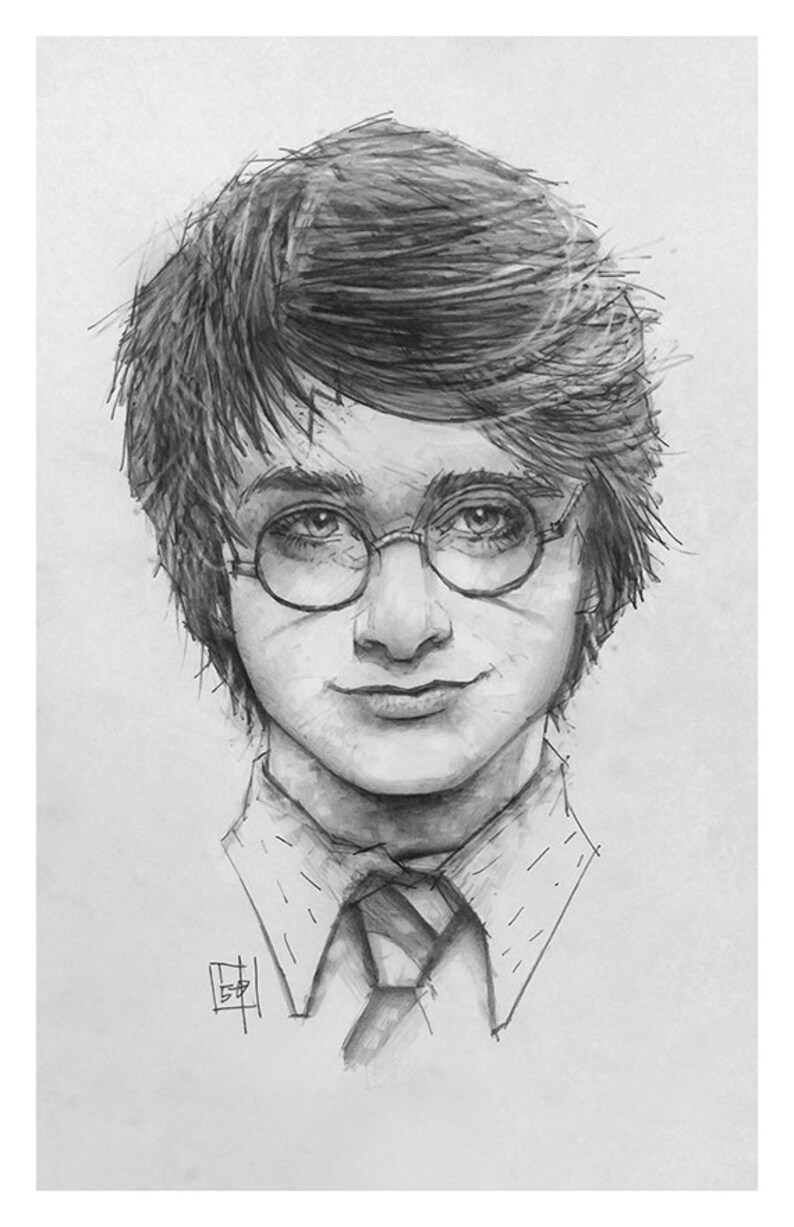 Impresiones de Harry Potter de dibujos a lápiz | Etsy España