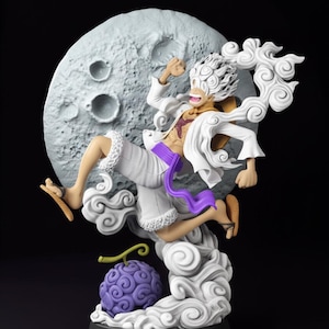 Anime Gear 5 Action Figure | Hand Painted Fan Art Figurine | Rubber Warrior Gift | Collectible Toy for Otaku & Anime Lovers