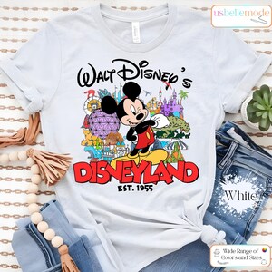 Disneyland Vintage Mickey Mouse T-Shirt, Retro Disney Theme Park Souvenir Tee, Est. 1955 Classic Disney Vacation Shirt