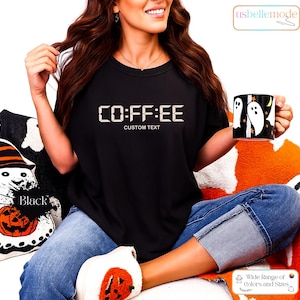 Comfort Colors Coffee Shop T-Shirt: Personalized Barista Cafe Uniform