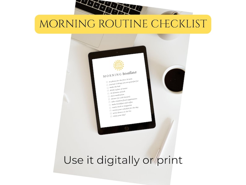 Morning Routine Checklist - Etsy
