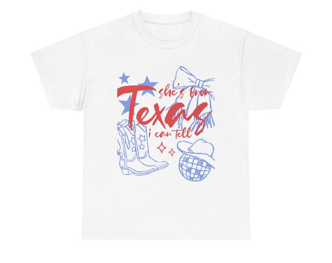 Texas cowboy boots and hat Tee | Texas graphic t-shirt