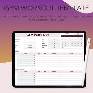 Workout Planner Spreadsheet Google Sheets Excel Exercise Tracker Gym Checklist Fitness Digital  Gym Training Plan Gym Checklist Template
