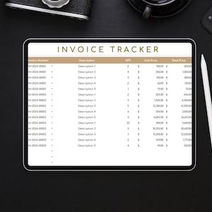 Invoice Tracker Google Sheets, Invoice Tracker Spreadsheet, Client Invoice Tracker Template,Digital Invoice Tracker, Client Payments