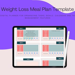 Weight Loss Tracker Spreadshee for Google Sheets Weight Journal,WeightLoss Planner,Weight Loss Meal PlanTemplate Weight Loss Digital Planner