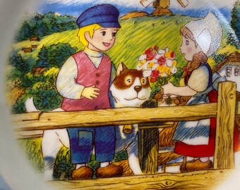 Vintage A Dog of Flanders Display Plate Complete Set | Japan 1970s