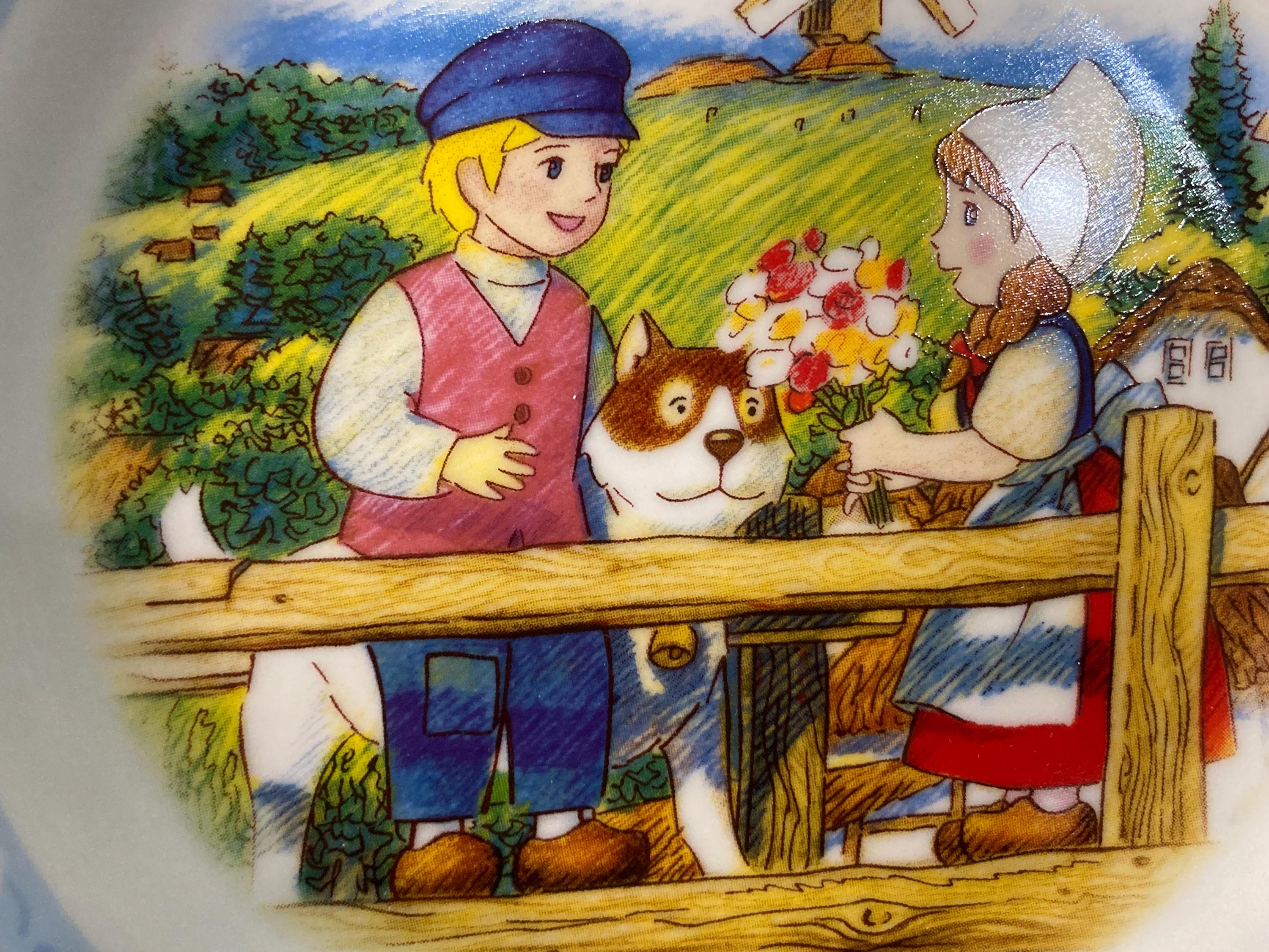 Vintage A Dog of Flanders Display Plate Complete Set | Japan 1970s
