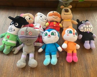 アンパンマンのキャラクター 3 体 - ばいきんまん、アンパンマン