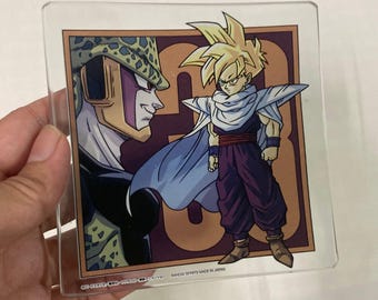 Dragon Ball Super Glass Plate Son Goku & Cell Akira Toriyama JAPAN