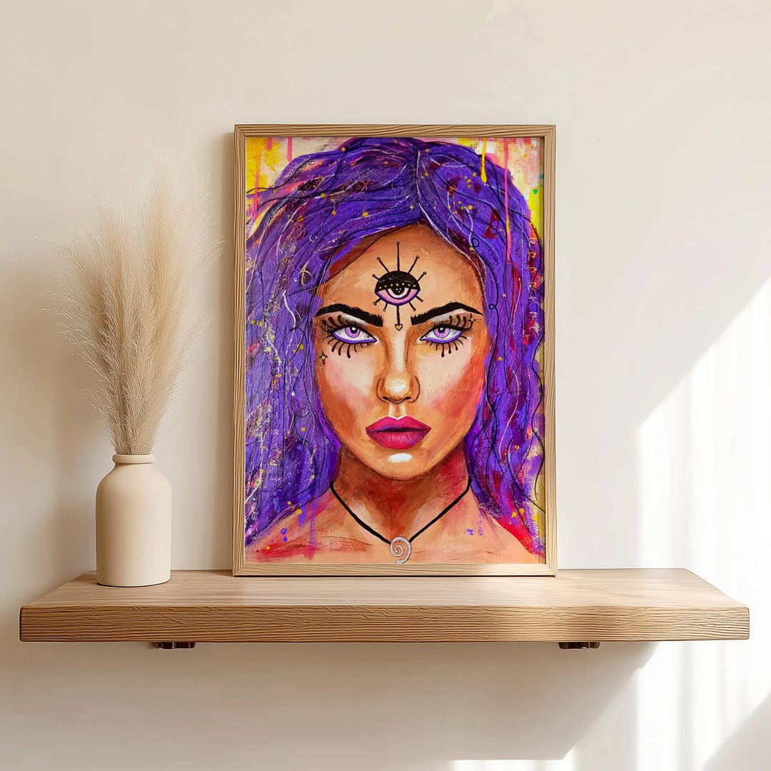 Mystical Third Eye Wall Art, Spiritual Awakening Print, Psychedelic ...