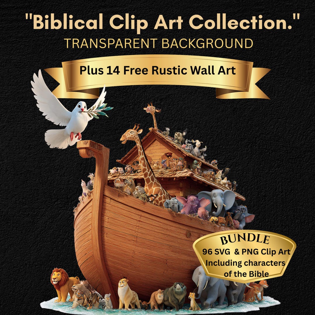 Bible Story Clipart Bundle | 96 PNG SVG Graphics (digital Download) - Etsy