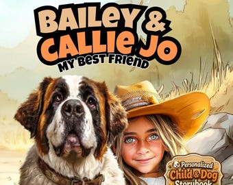 Personalized Child & Dog Book | Custom Pet Storybook | Kids Dog Best Friend Book | Personalized Dog Lover Gift for Kids