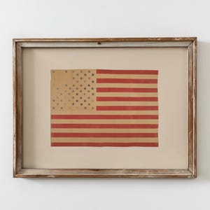 Old Glory Wall Art Rustic American Flag Print US Wall Print Tea Stained Flag Decor Distressed Vintage Flag Poster Antique Americana Wall Art